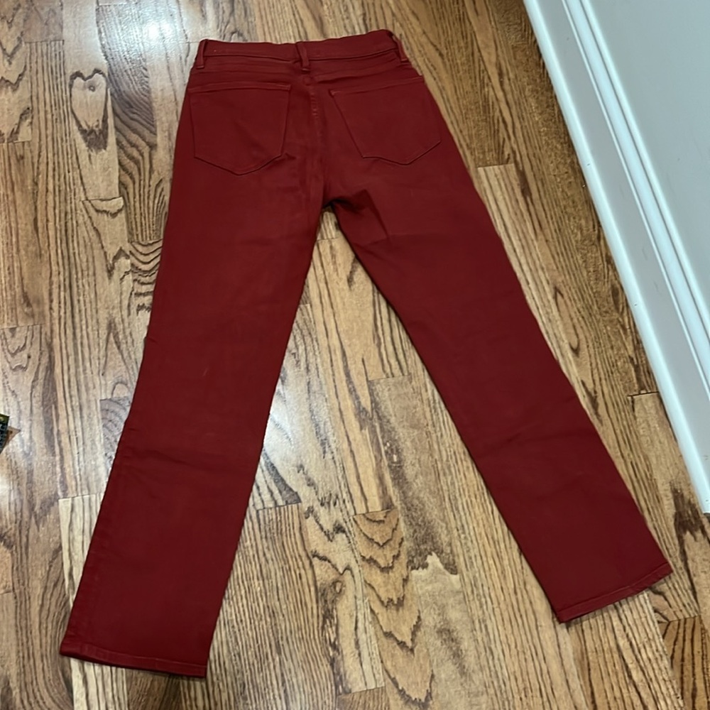 Frame Denim Women's Red Jeans “le high straight” - Picture 6 of 10